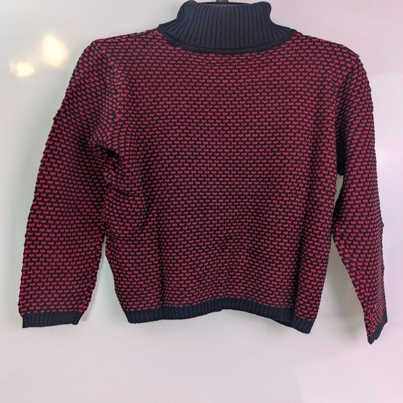 NEW Karen Scott Jersey  sweater Turtle Neck -size L -Color new red amore - Picture 1 of 10